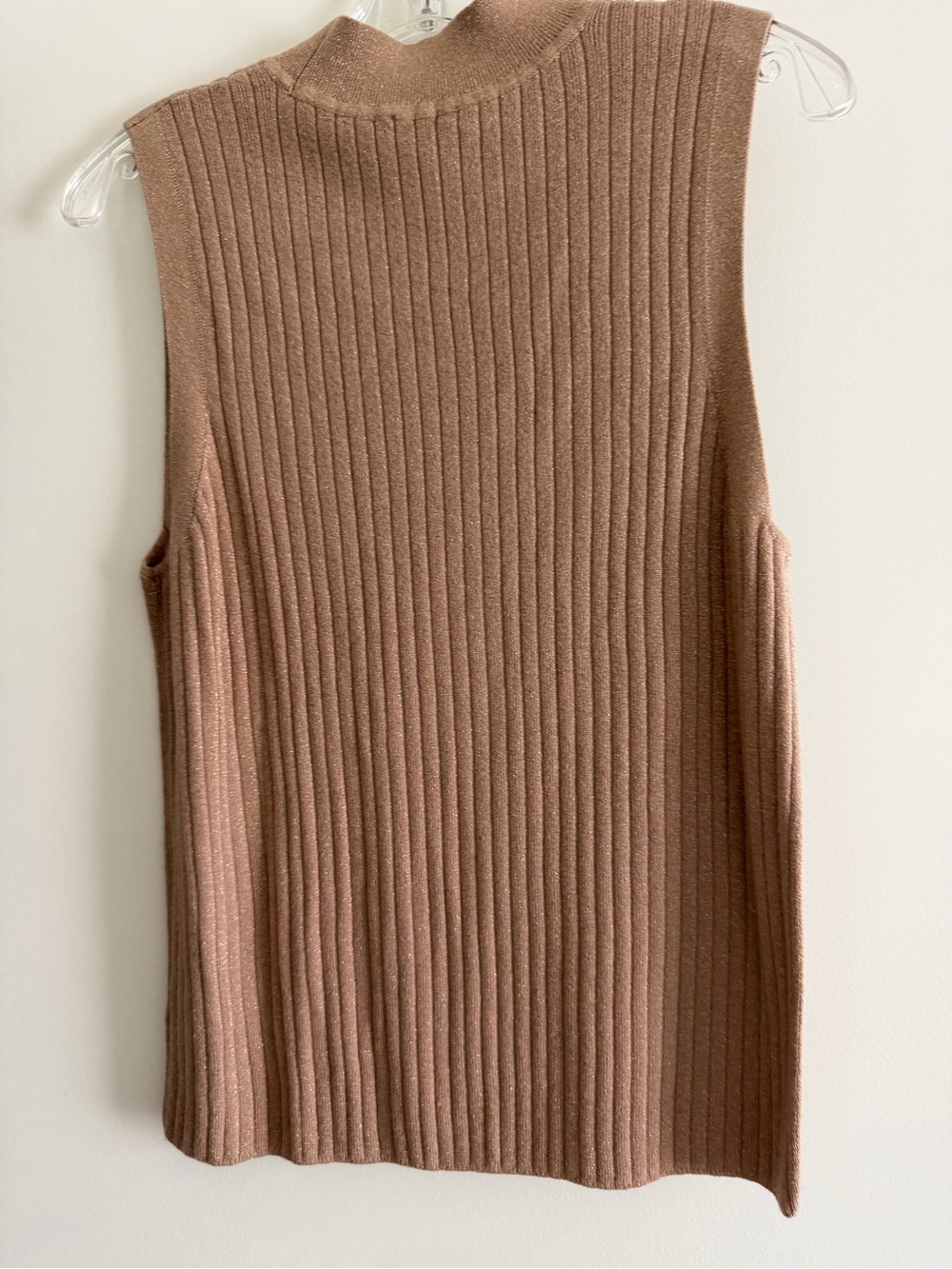 Talbots Ribbed Button-Front Cardigan Sweater Set - Tan - Picture 7 of 9